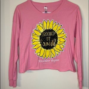 Simply Southern, womens small, pink long sleeve